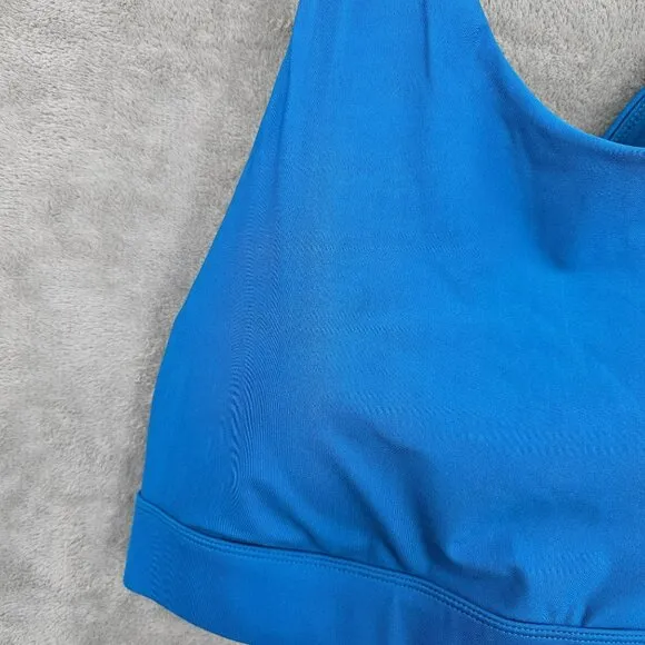 Fabletics No Bounce Sports Bra 2X 18 20 Blue Active Athleisure Gym Workout New
