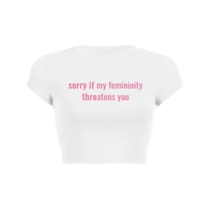 Feminine Power Crop Top Baby Tee