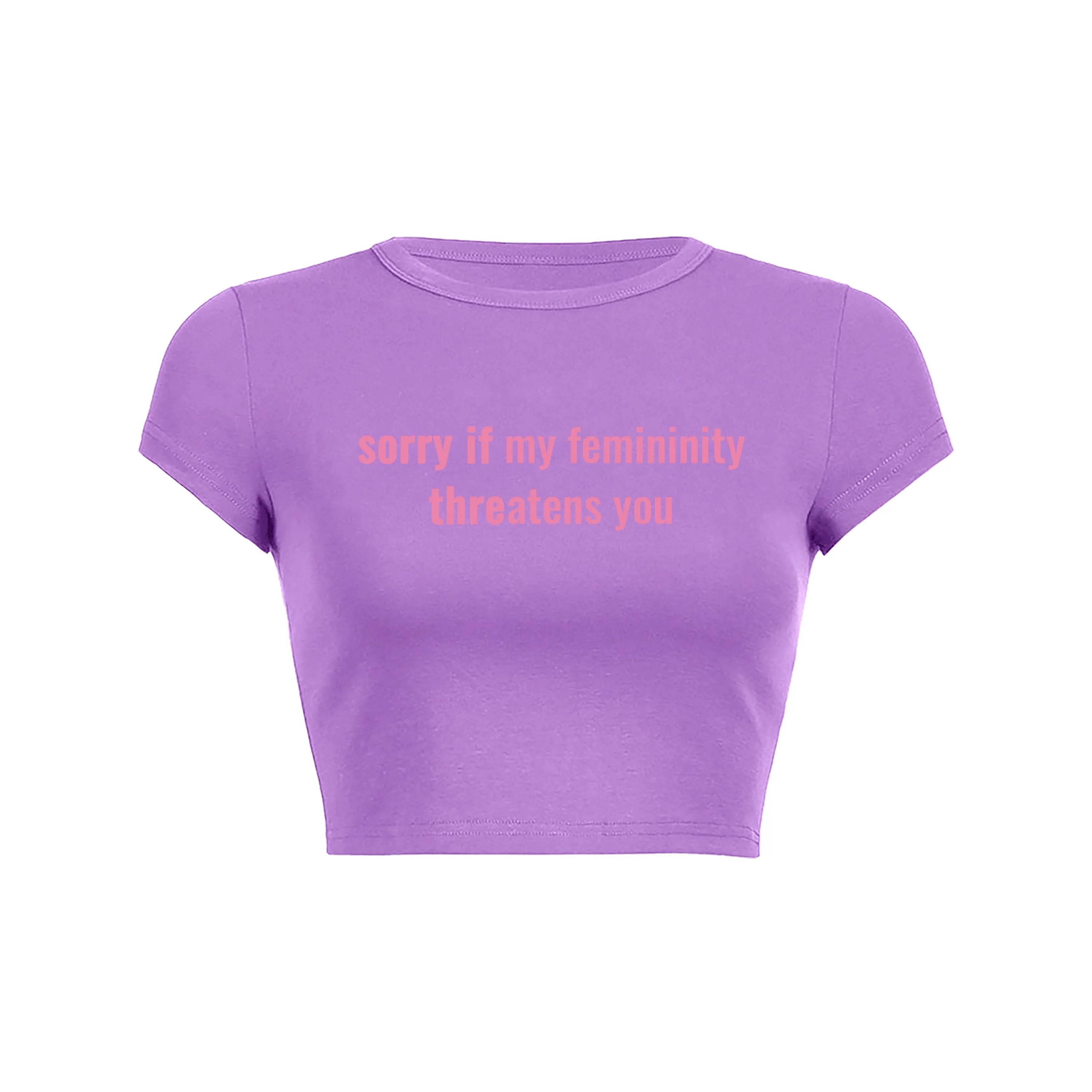 Feminine Power Crop Top Baby Tee