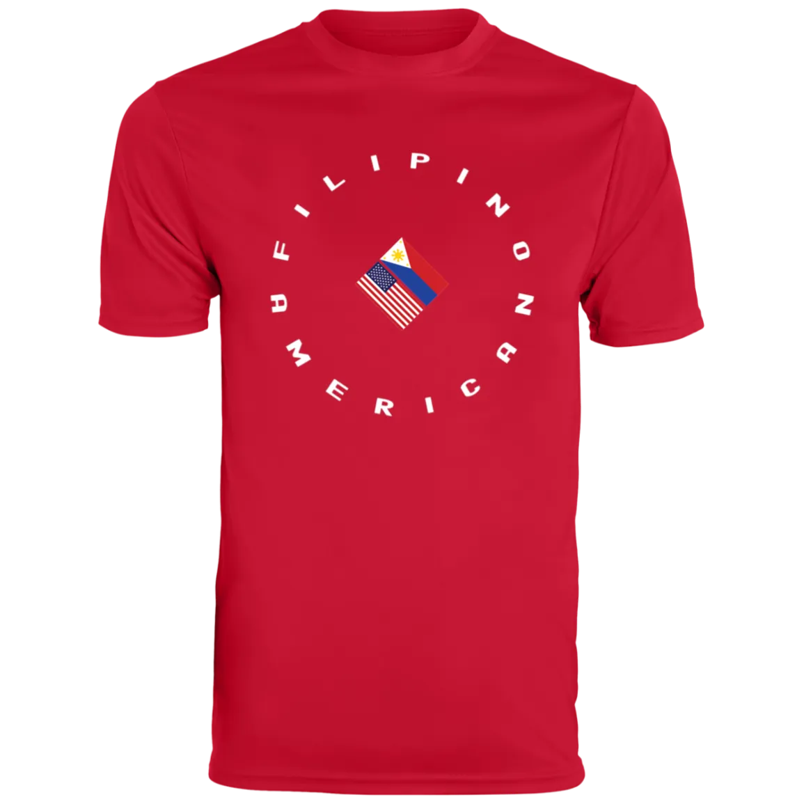 Filpino American in Circle Flags Moisture-Absorbing Shirt