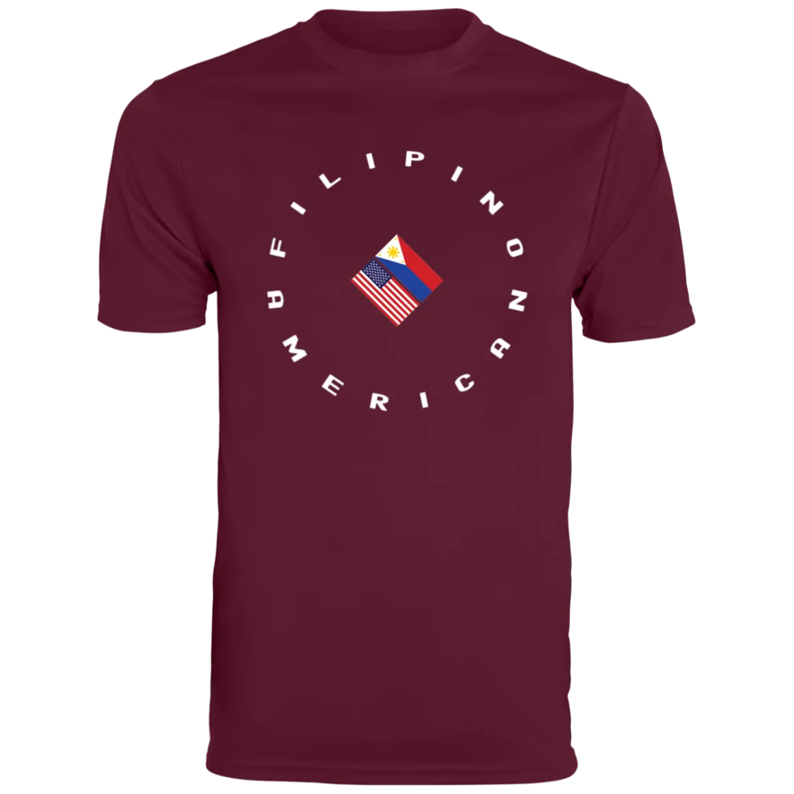 Filpino American in Circle Flags Moisture-Absorbing Shirt