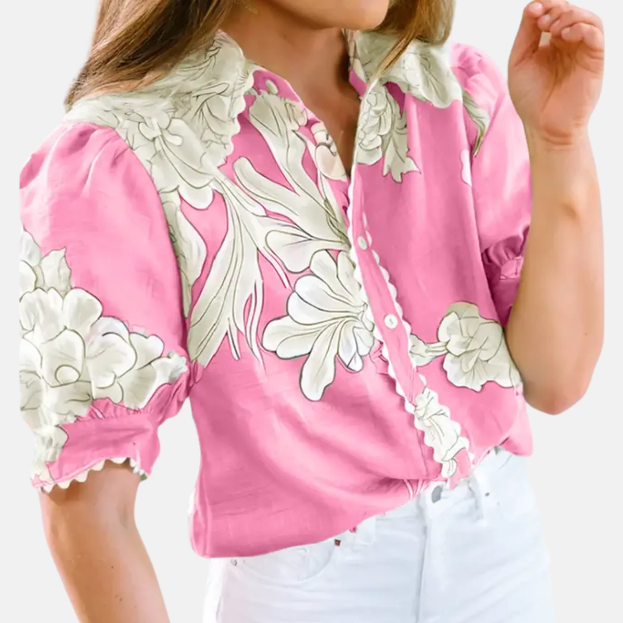 Floral Edge Summer Shirt