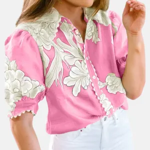 Floral Edge Summer Shirt
