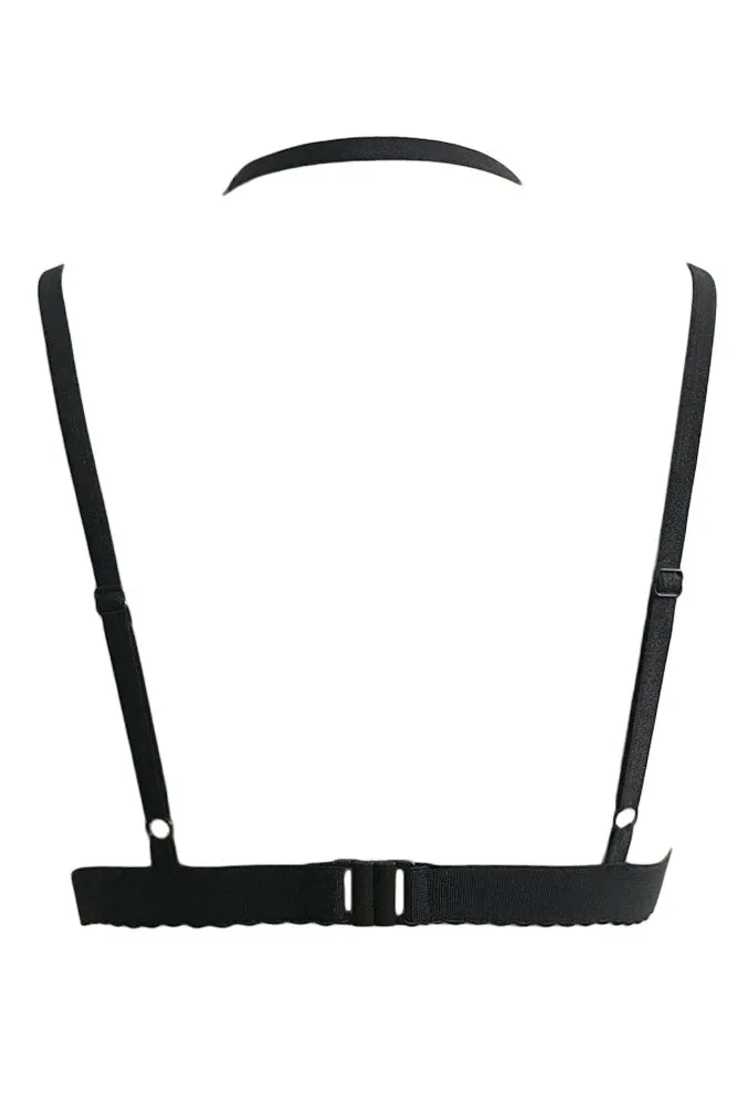 Floral Embroidery Choker Bralette