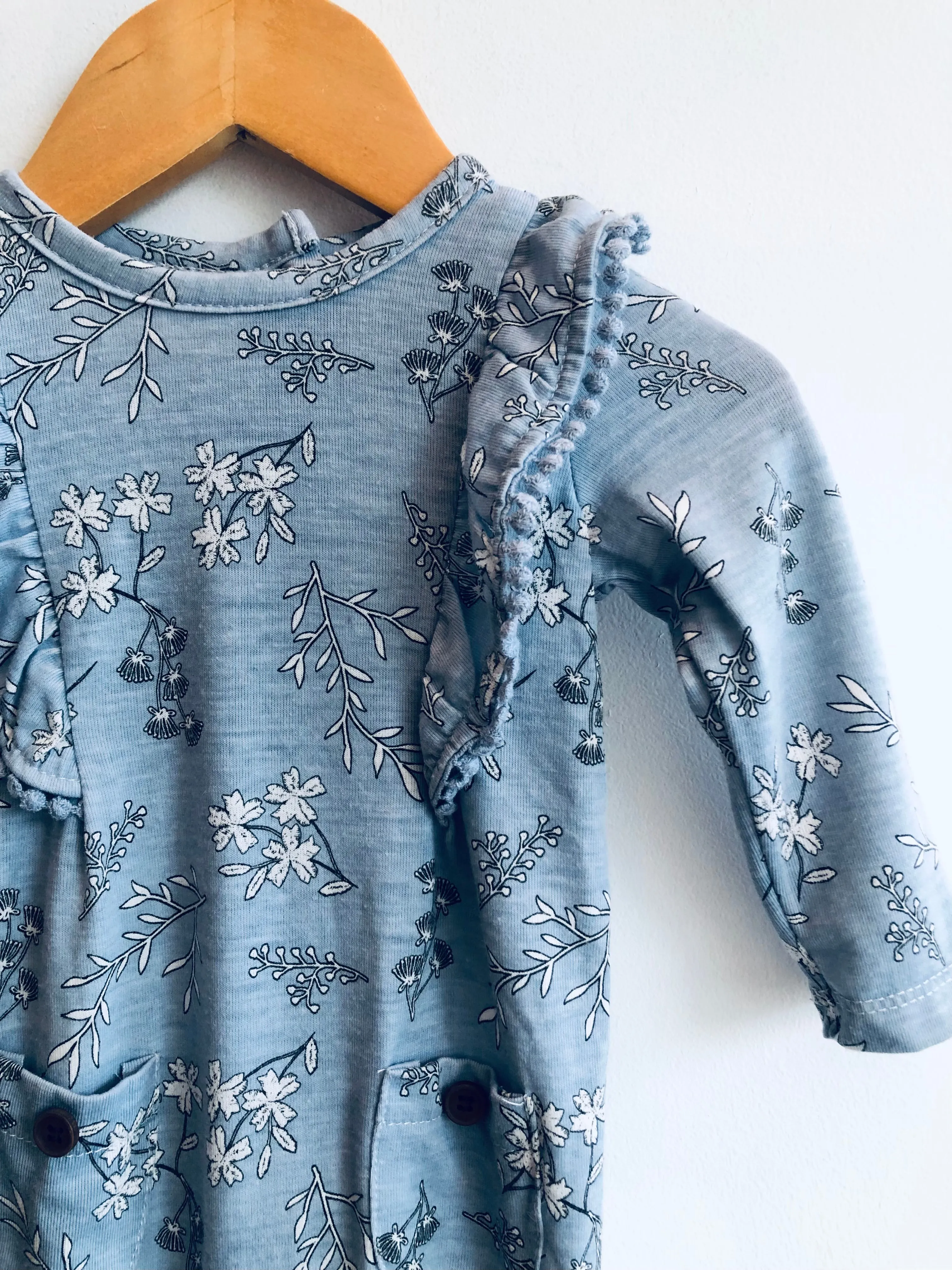 Floral Ruffle Romper // 3-6M