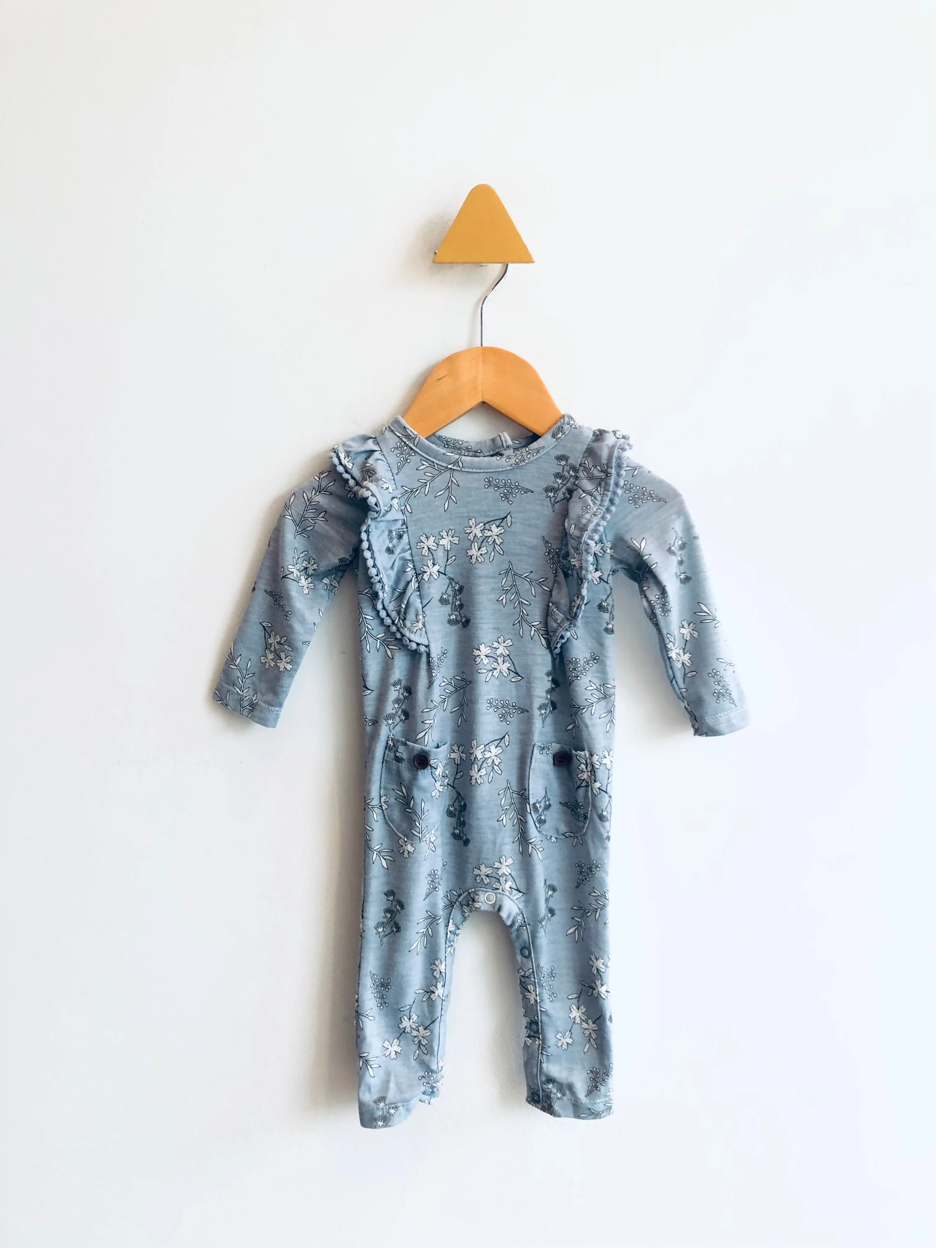 Floral Ruffle Romper // 3-6M