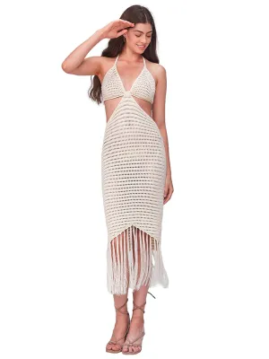 Florencia Ivory Crochet Dress ::RET