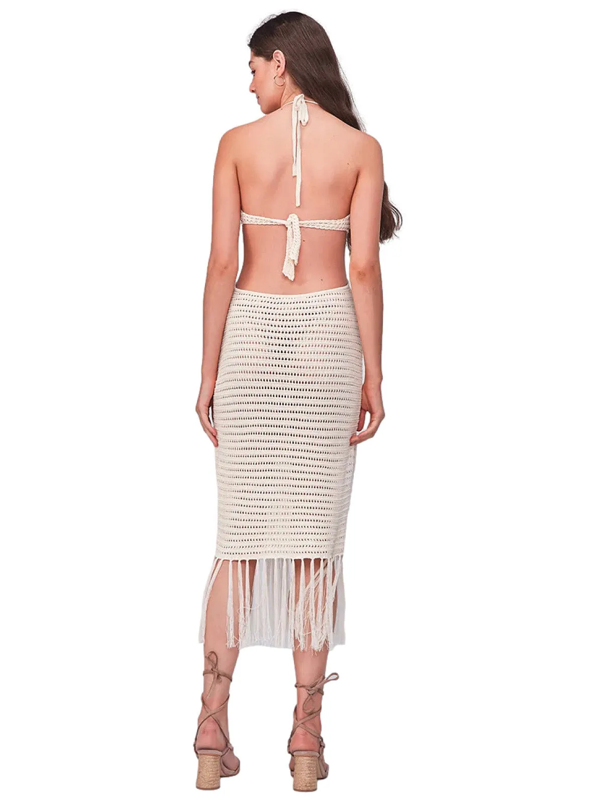 Florencia Ivory Crochet Dress ::RET