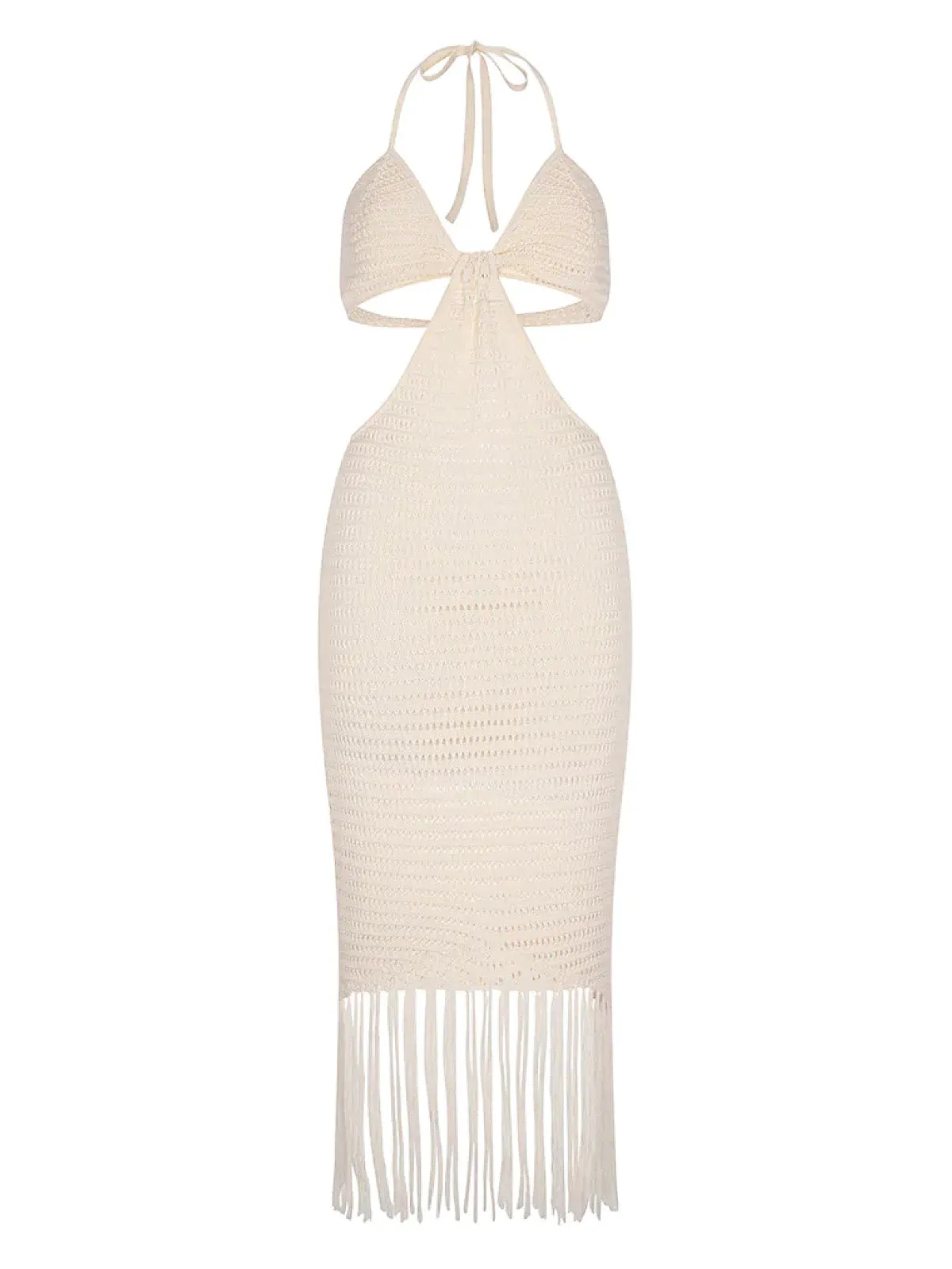 Florencia Ivory Crochet Dress ::RET