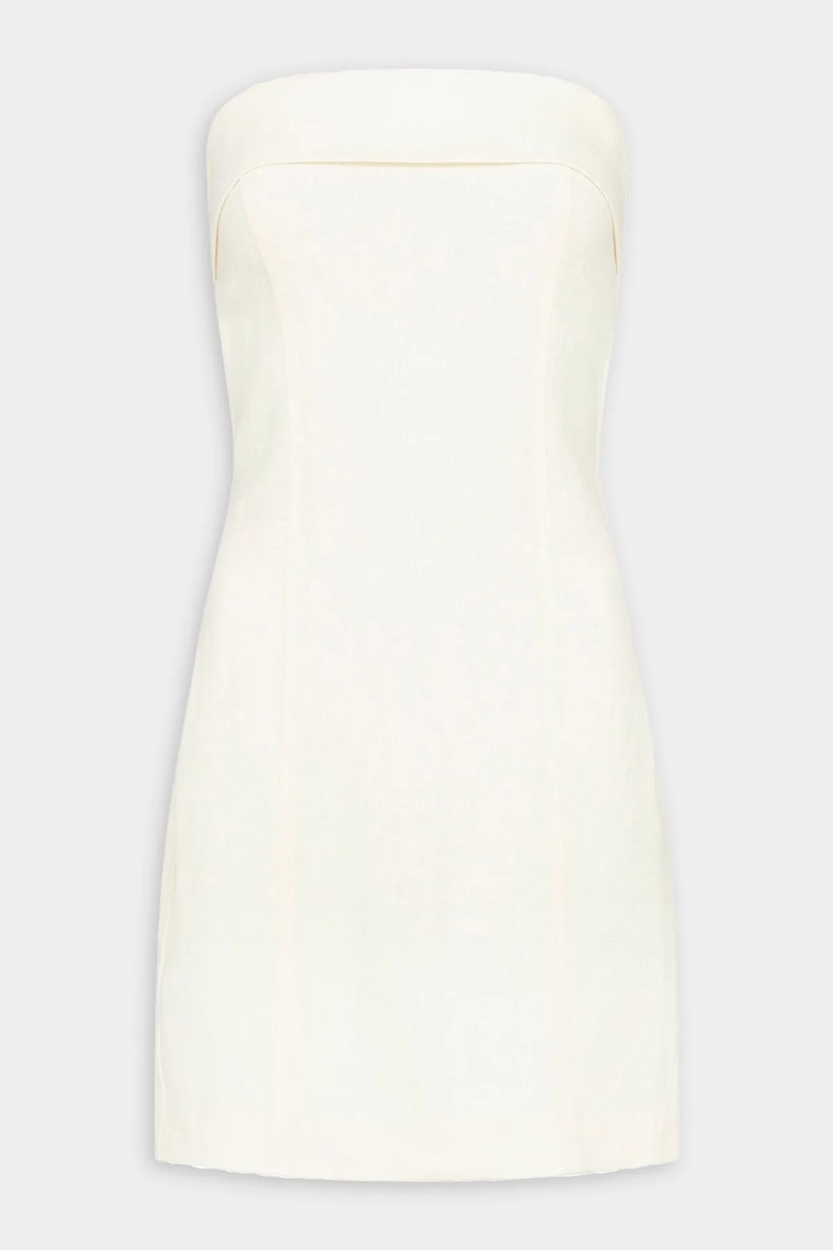 Fold Detail Mini Dress in Ivory