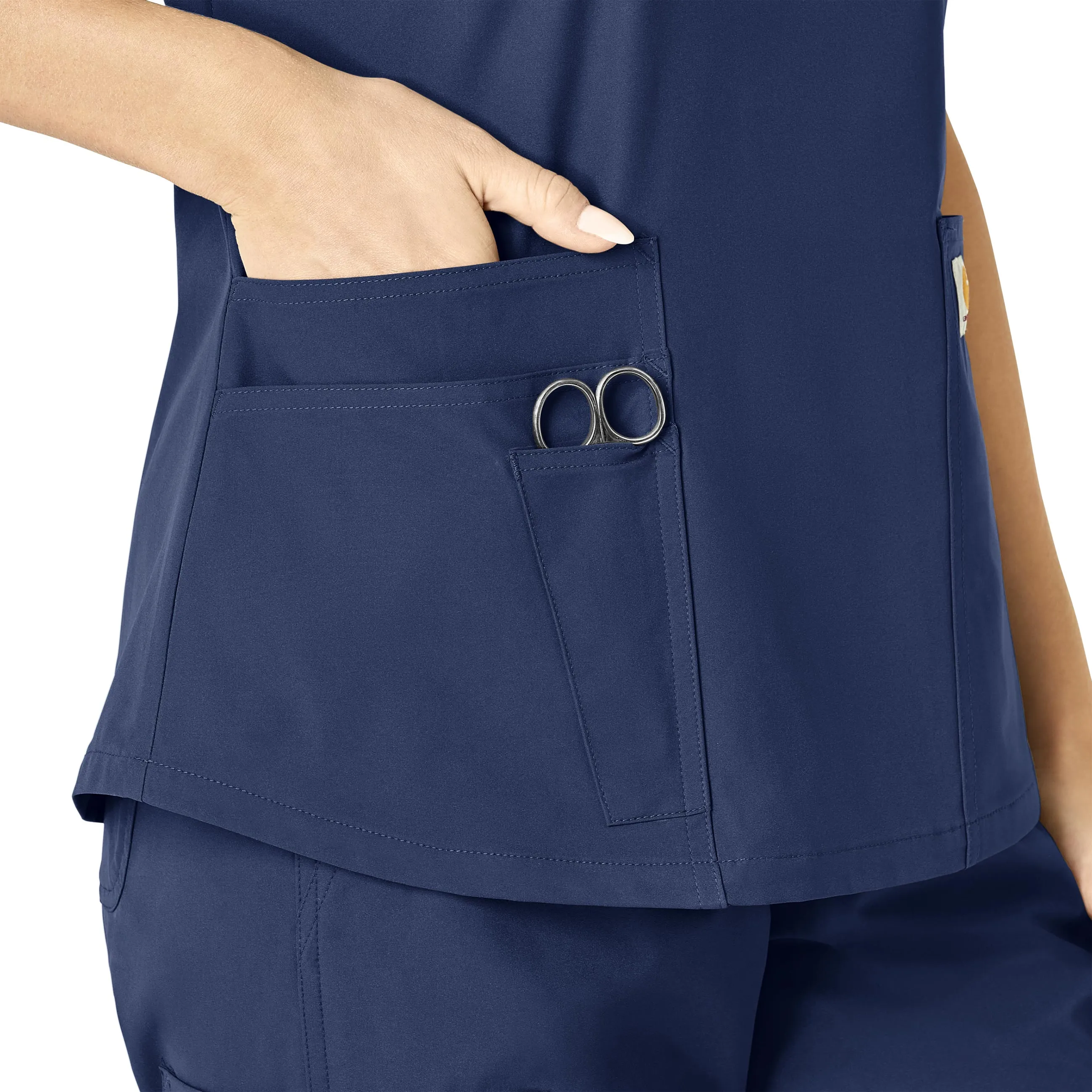 Force Essentials C12113 V-Neck Scrub Top Navy