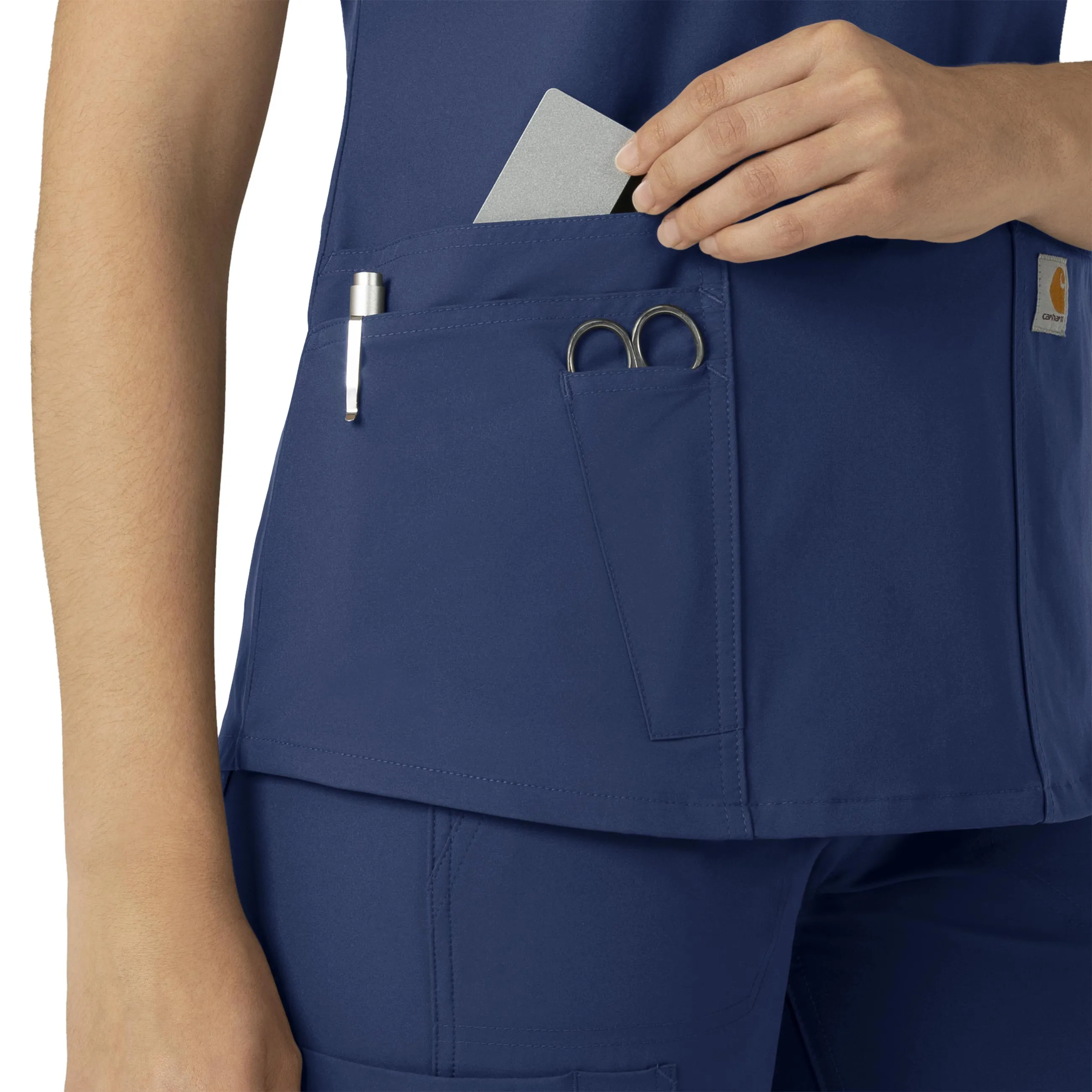 Force Essentials C12113 V-Neck Scrub Top Navy