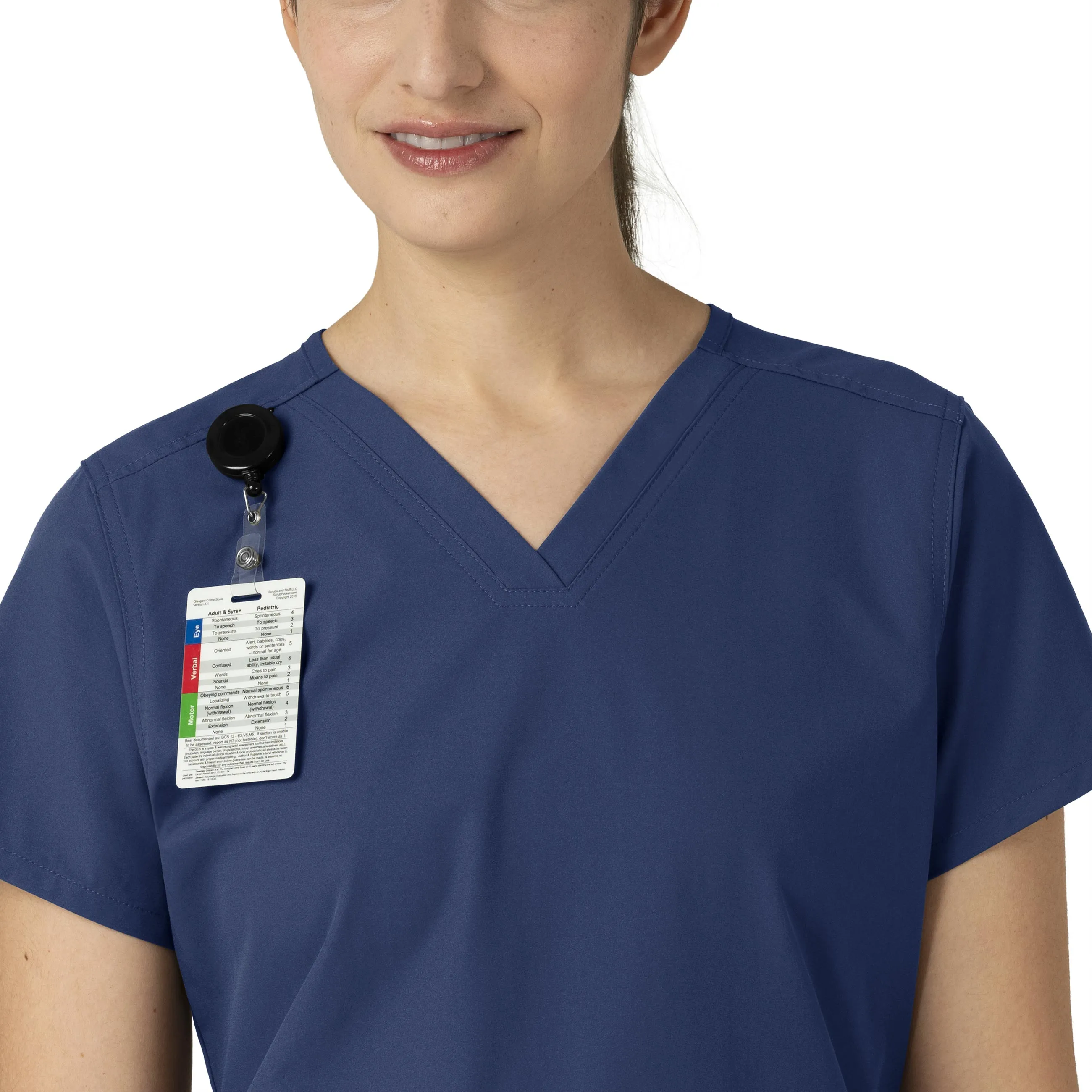 Force Essentials C12113 V-Neck Scrub Top Navy