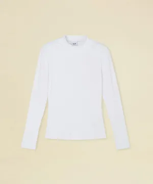 FORDI Ribbed Half Neck T-Shirt - White