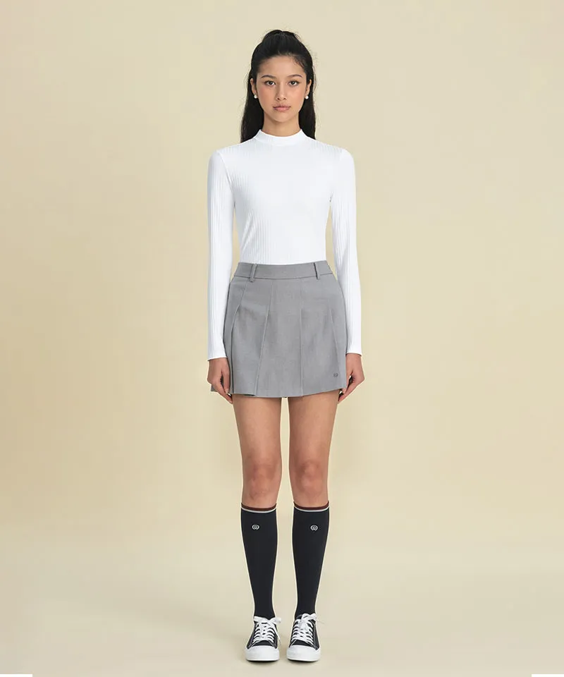 FORDI Ribbed Half Neck T-Shirt - White