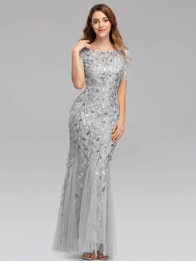 Formal Evening Dresses for Women Mermaid Lace Appliques Party Long Dresses for Plus Size