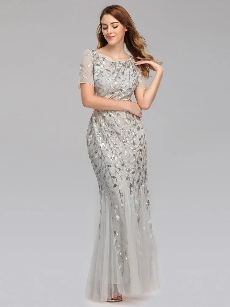 Formal Evening Dresses for Women Mermaid Lace Appliques Party Long Dresses for Plus Size