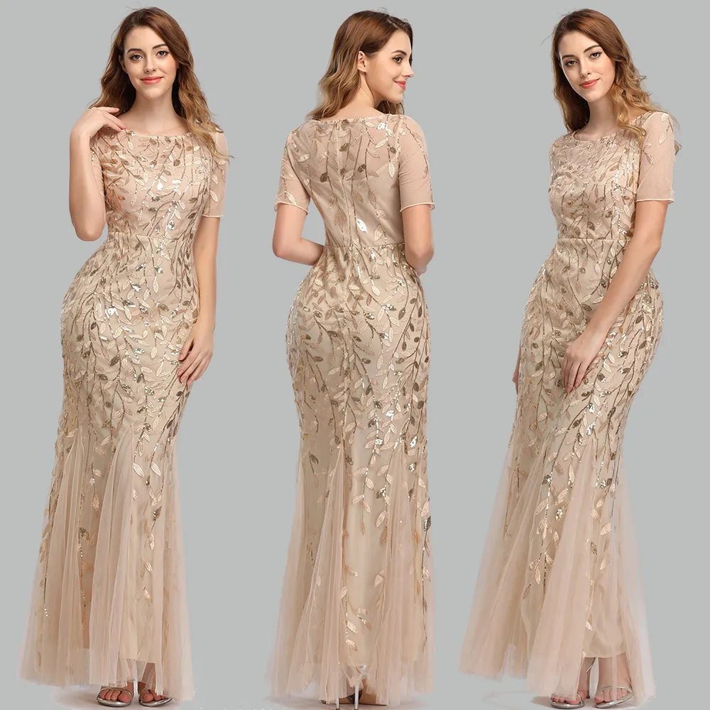 Formal Evening Dresses for Women Mermaid Lace Appliques Party Long Dresses for Plus Size