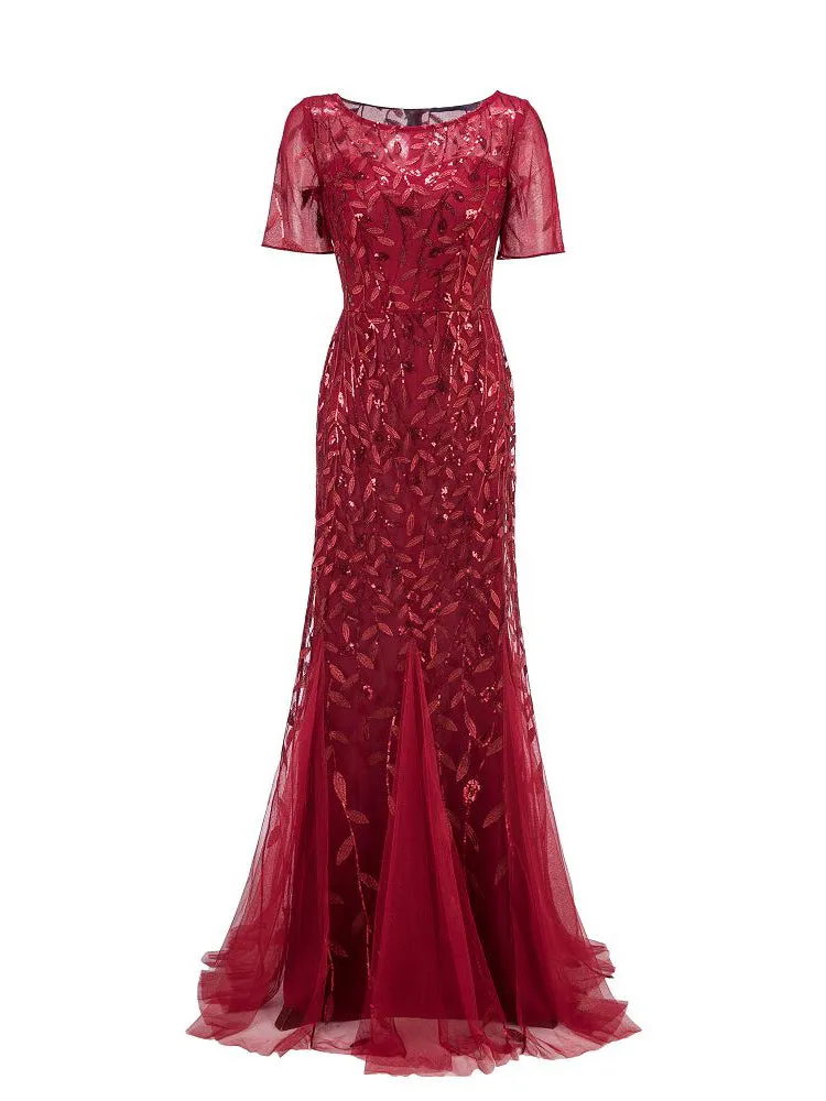 Formal Evening Dresses for Women Mermaid Lace Appliques Party Long Dresses for Plus Size