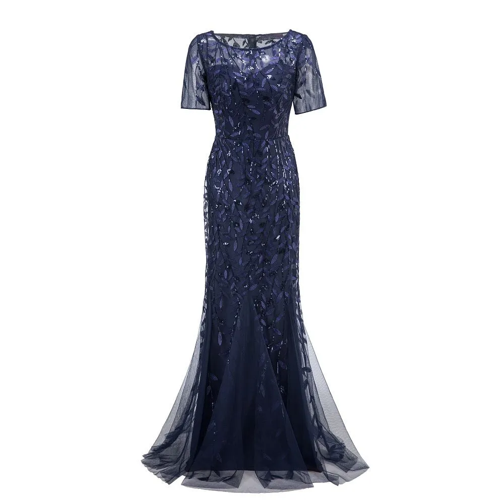 Formal Evening Dresses for Women Mermaid Lace Appliques Party Long Dresses for Plus Size