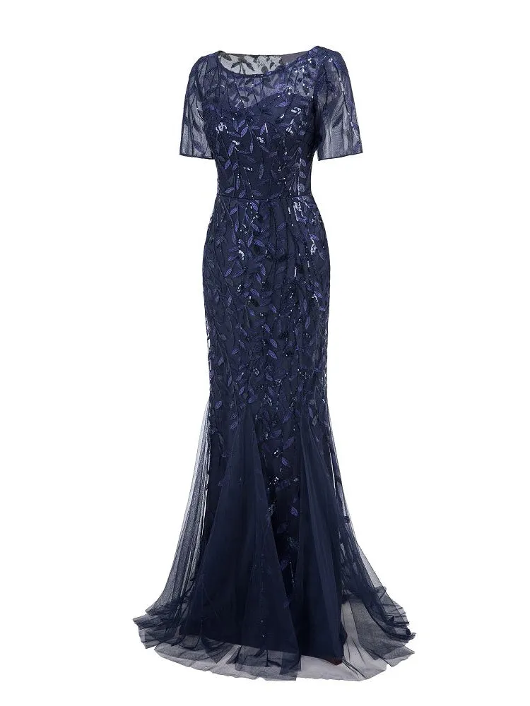 Formal Evening Dresses for Women Mermaid Lace Appliques Party Long Dresses for Plus Size