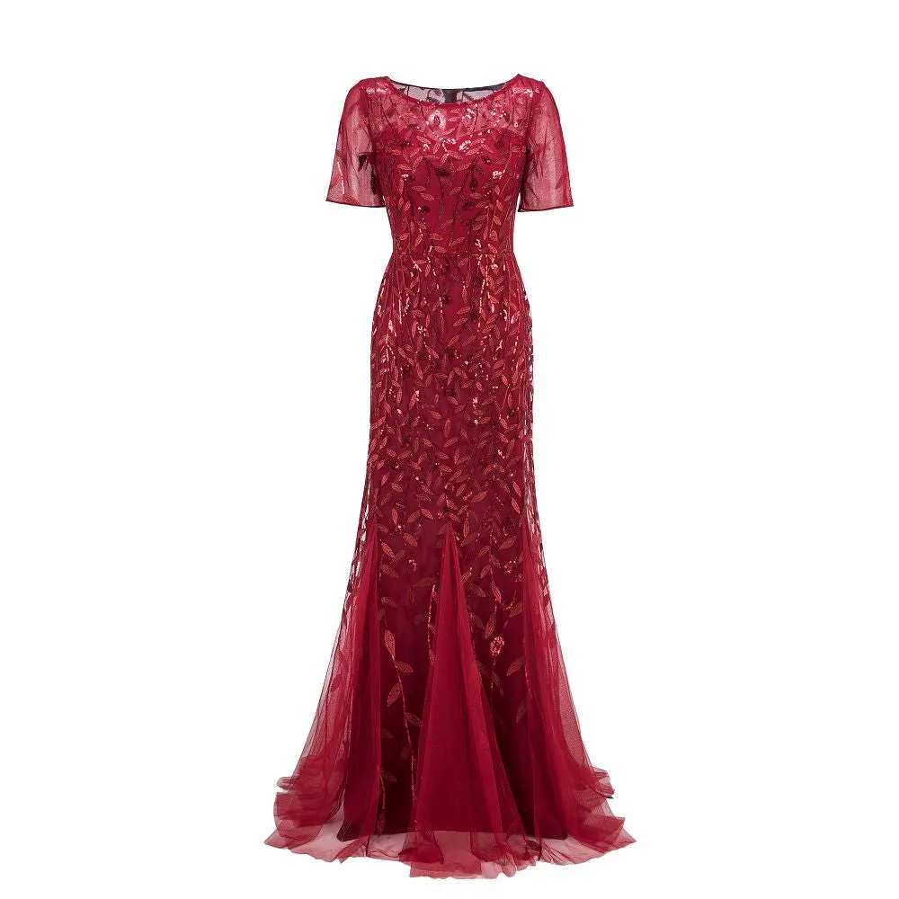 Formal Evening Dresses for Women Mermaid Lace Appliques Party Long Dresses for Plus Size