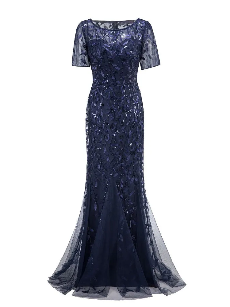 Formal Evening Dresses for Women Mermaid Lace Appliques Party Long Dresses for Plus Size