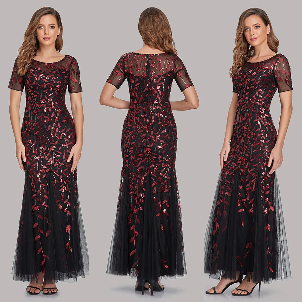 Formal Evening Dresses for Women Mermaid Lace Appliques Party Long Dresses for Plus Size