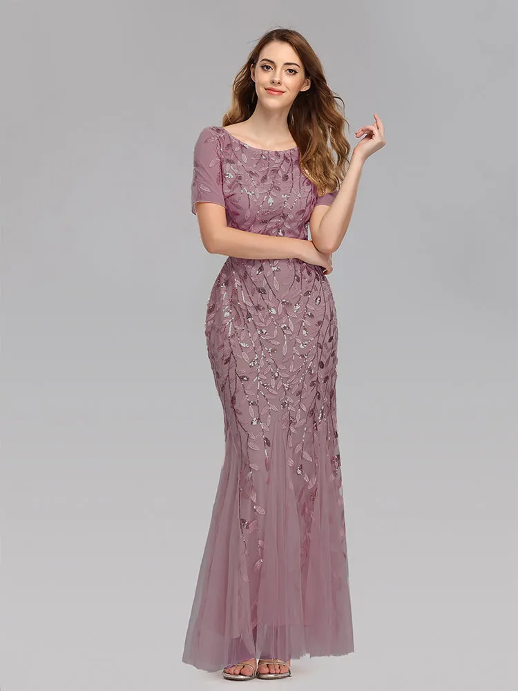 Formal Evening Dresses for Women Mermaid Lace Appliques Party Long Dresses for Plus Size