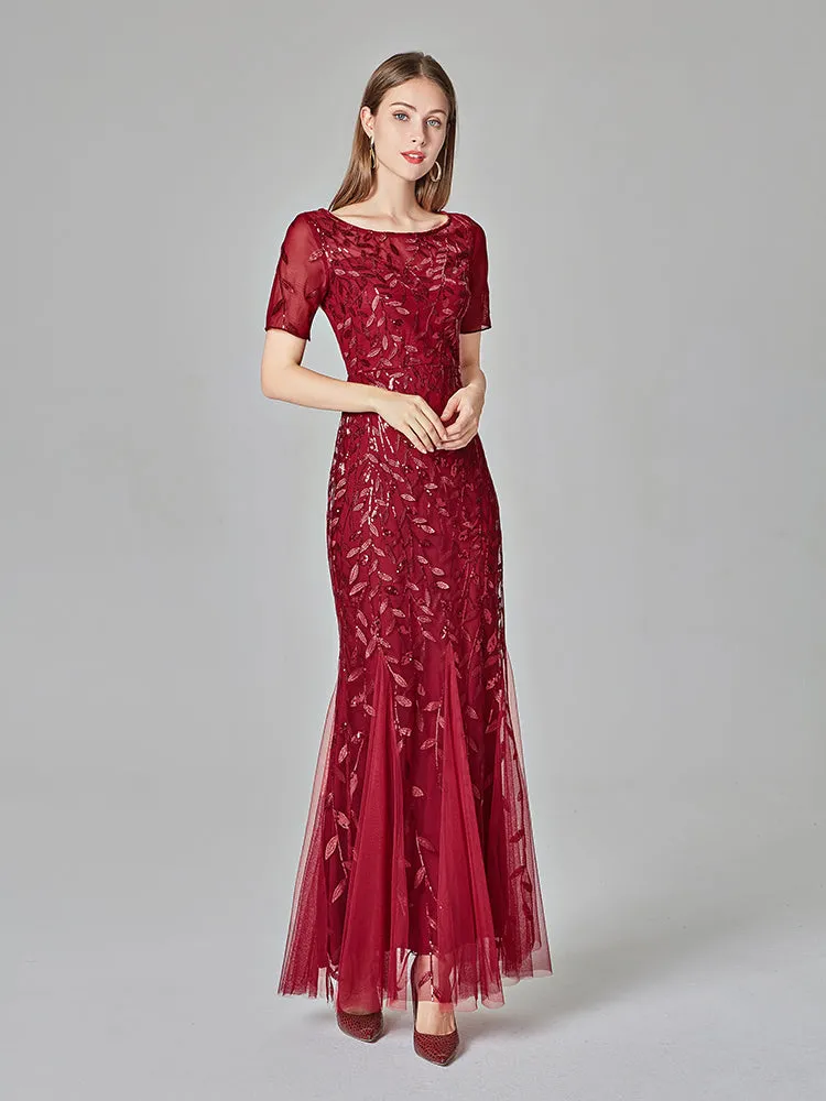 Formal Evening Dresses for Women Mermaid Lace Appliques Party Long Dresses for Plus Size