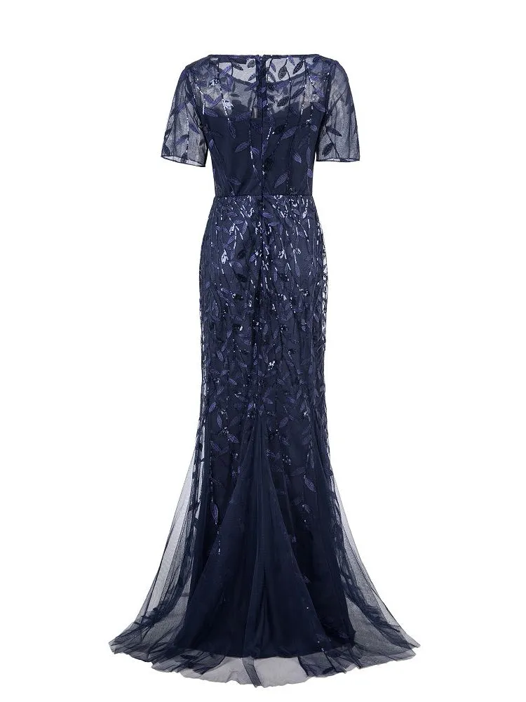Formal Evening Dresses for Women Mermaid Lace Appliques Party Long Dresses for Plus Size