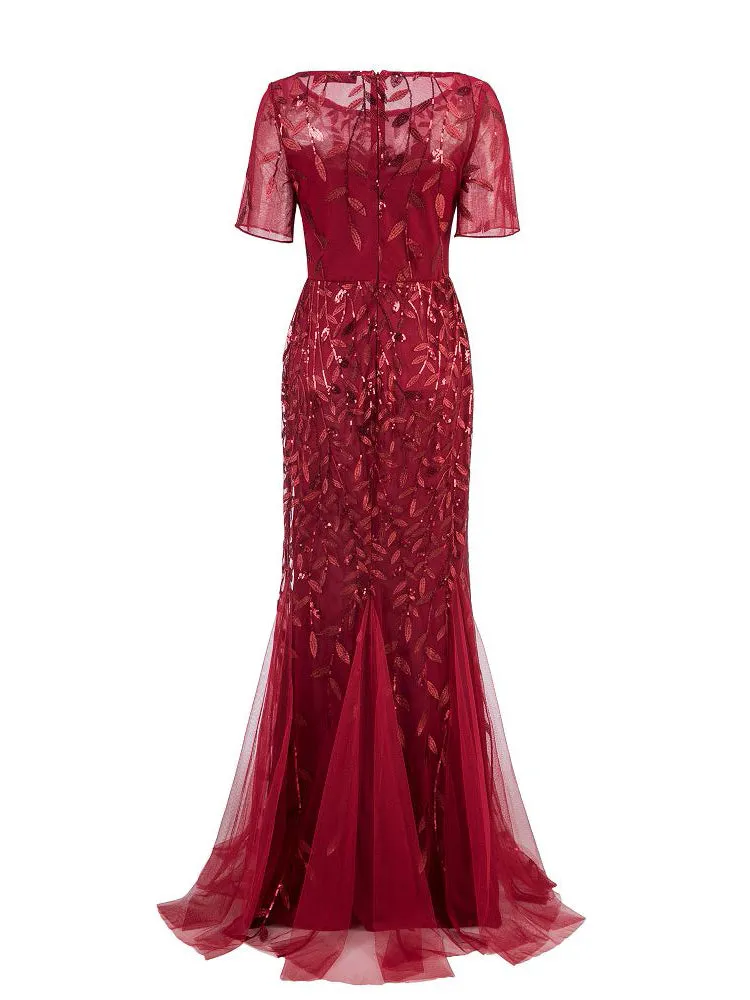 Formal Evening Dresses for Women Mermaid Lace Appliques Party Long Dresses for Plus Size