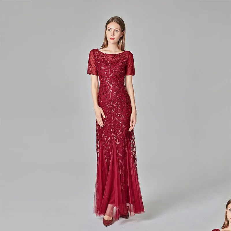 Formal Evening Dresses for Women Mermaid Lace Appliques Party Long Dresses for Plus Size