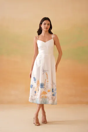 Gardenia Glow corset midi White