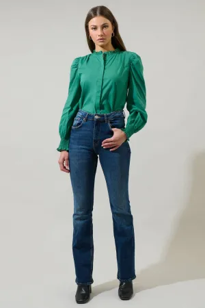 Garland Long Sleeve Ruffle Top