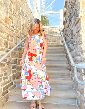 Getaway Scallop Trim Midi Dress
