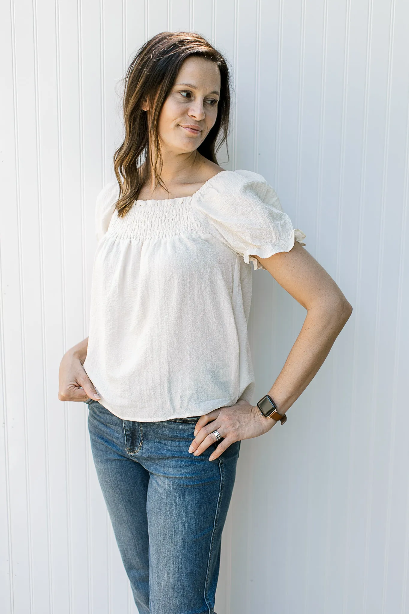 Girlie Ivory Top