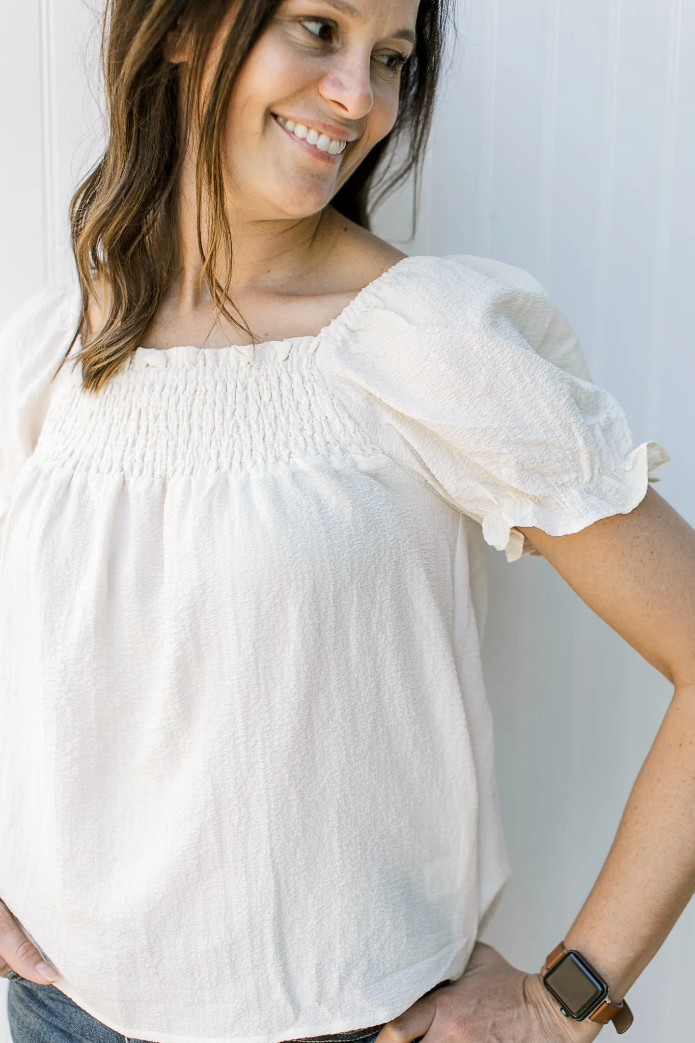 Girlie Ivory Top