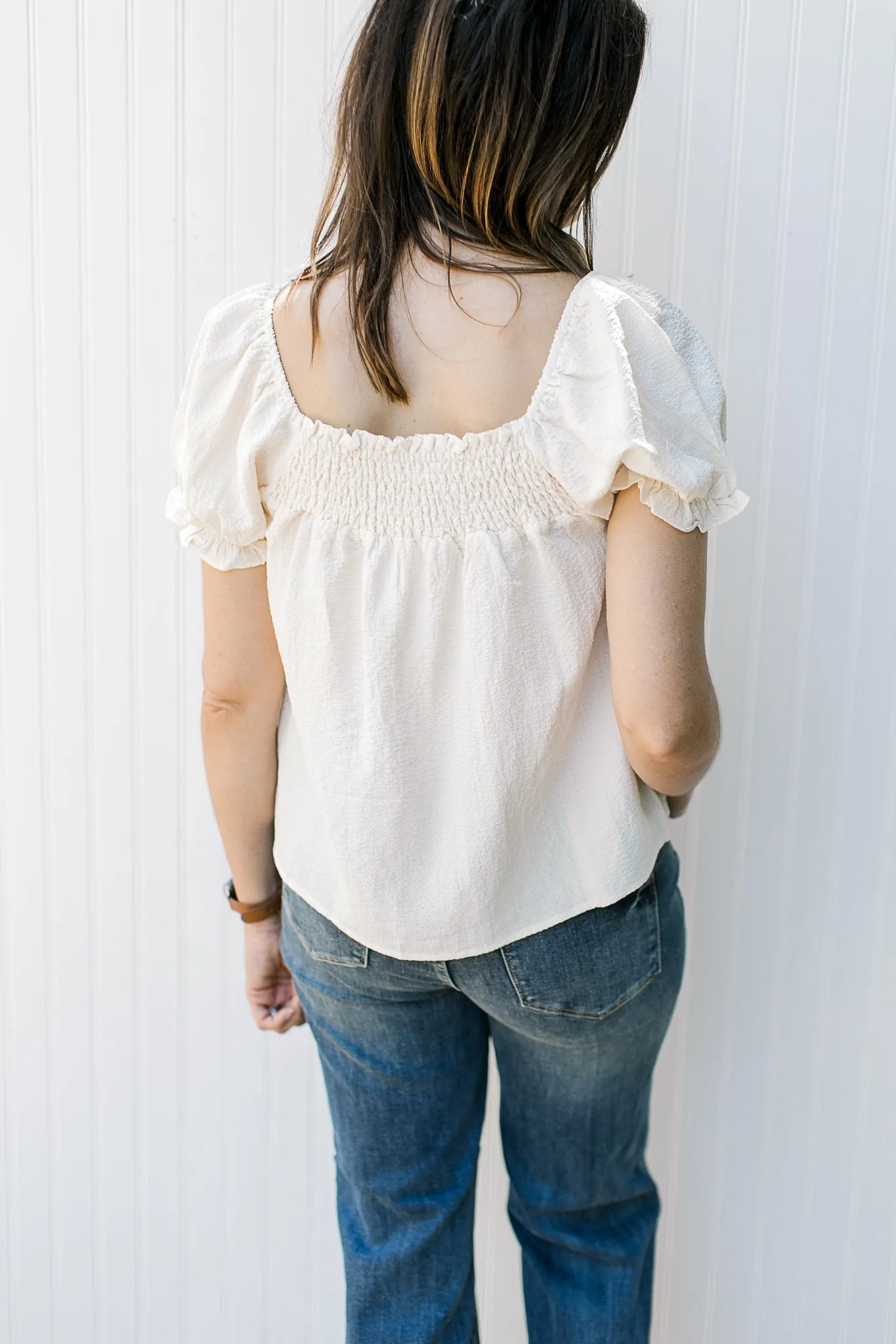 Girlie Ivory Top