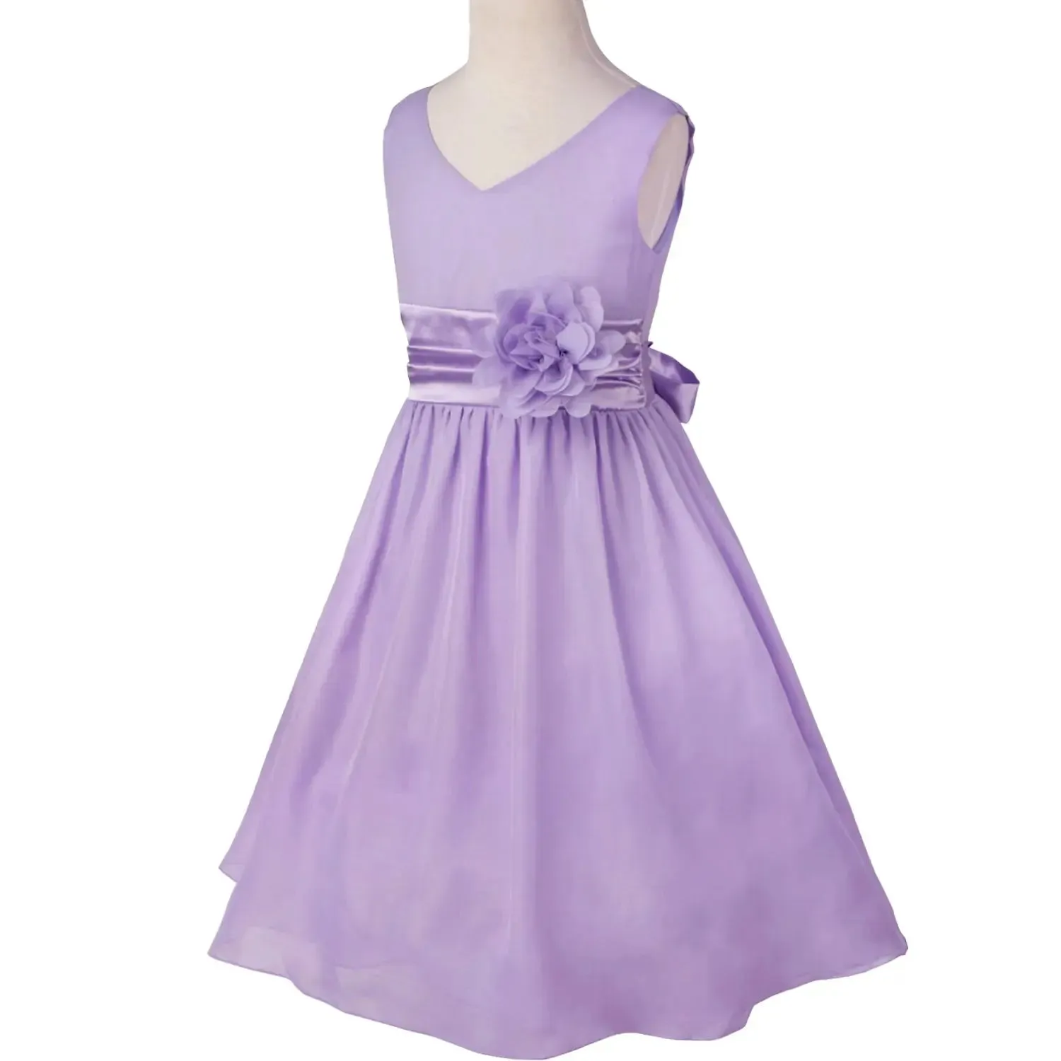 Girls Bridesmaid Dresses Teenage Birthday Party Tutu Sleeveless Dress Elegant Flower Princess Ball Gown for Kids Graduation Prom