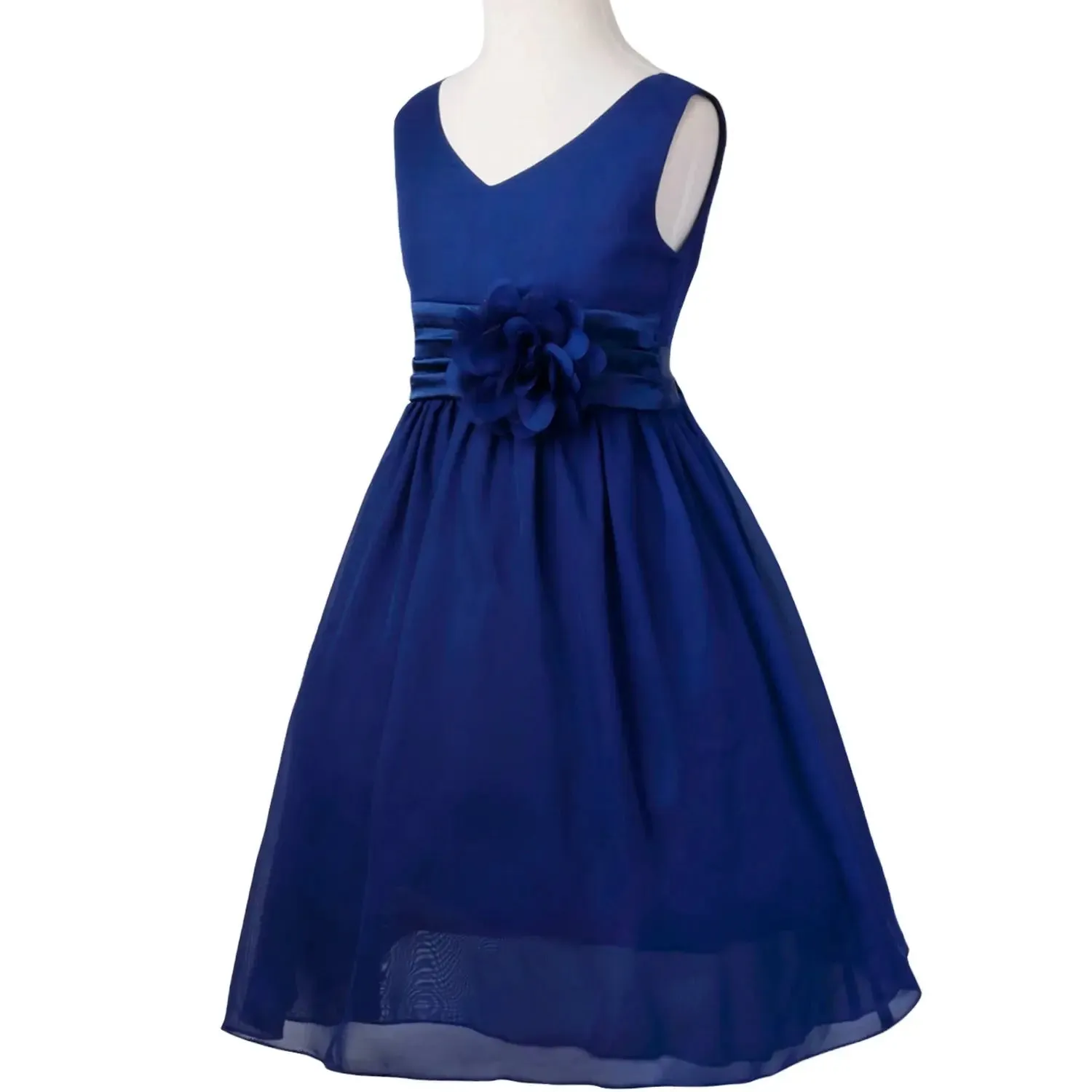Girls Bridesmaid Dresses Teenage Birthday Party Tutu Sleeveless Dress Elegant Flower Princess Ball Gown for Kids Graduation Prom