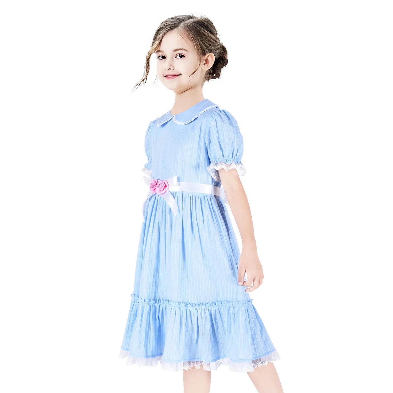 Girls Dress Collar Flower Scary Horror Twins Halloween Size 3-12 Years