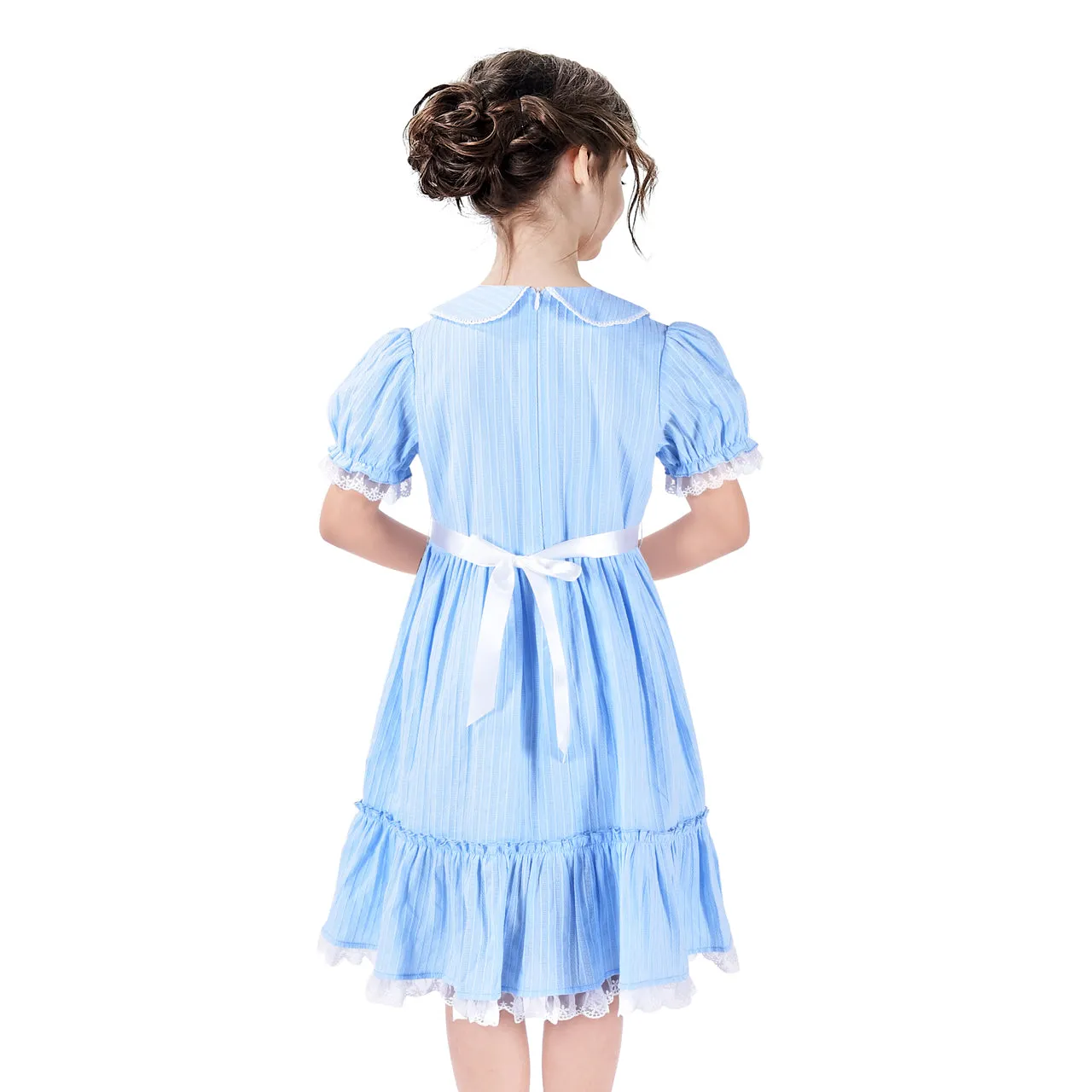 Girls Dress Collar Flower Scary Horror Twins Halloween Size 3-12 Years