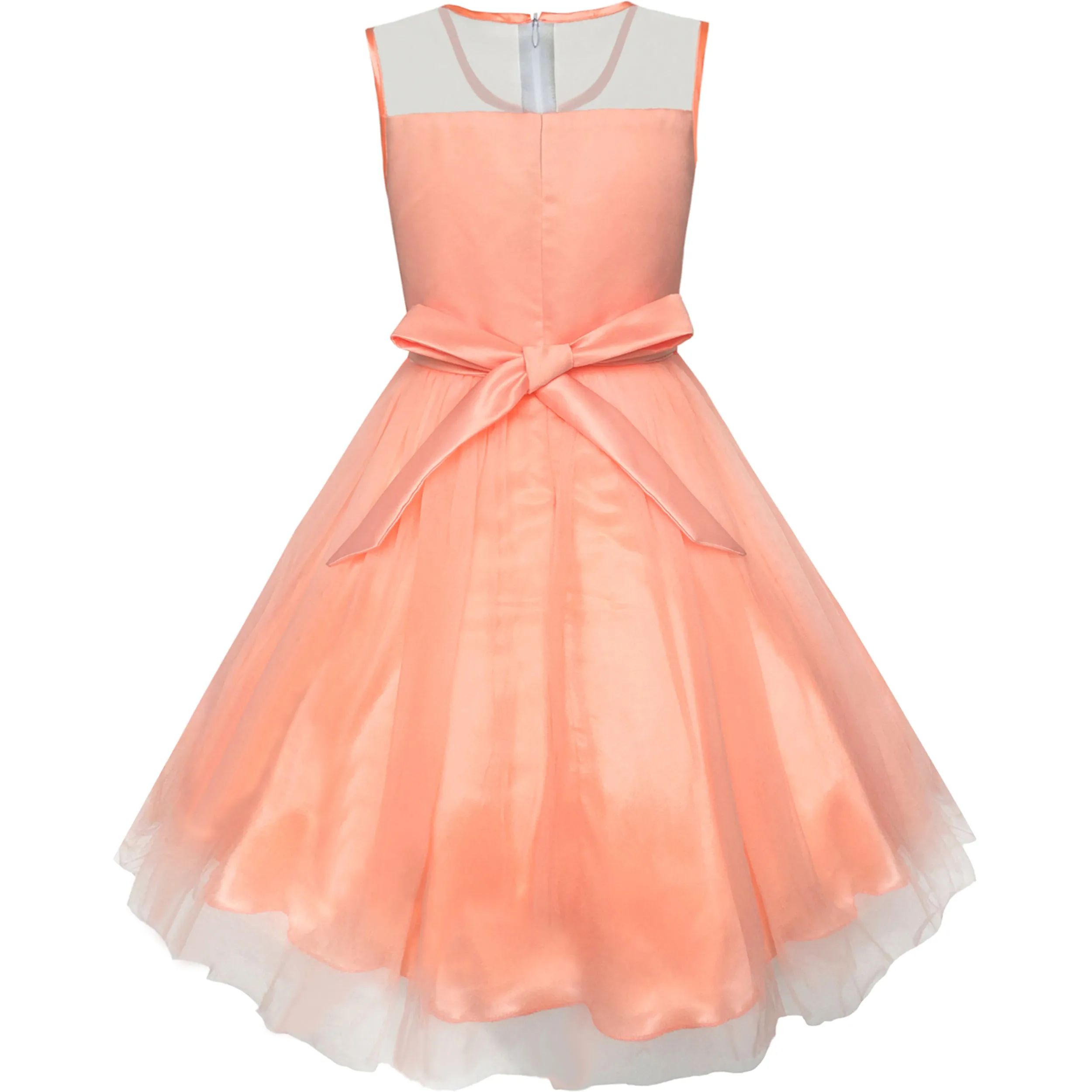 Girls Dress Dimensional Flower Birthday Wedding Dress Size 5-12 Years