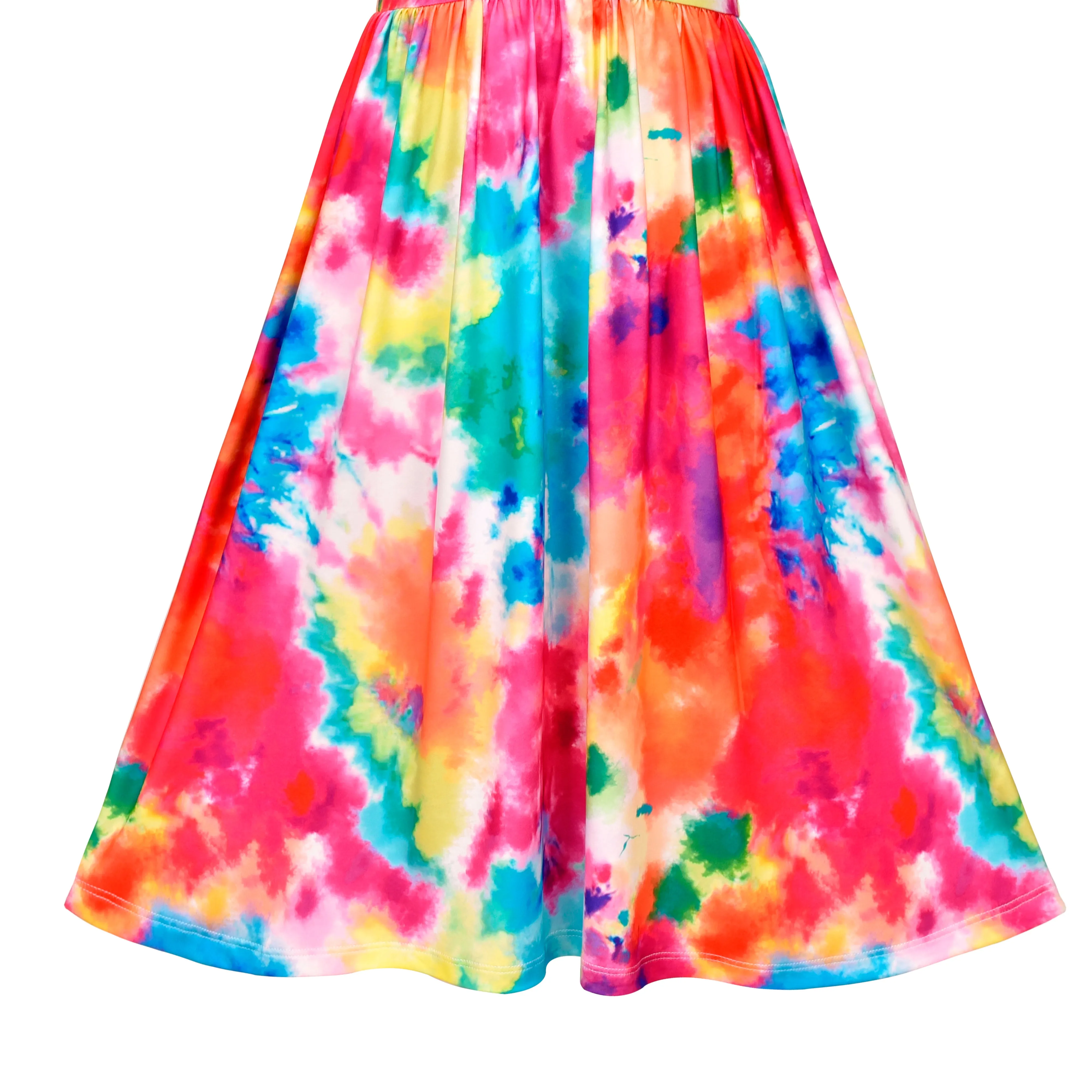 Girls Dress Floral Maxi Dress Open Back Bow Tie Casual Size 4-10 Years