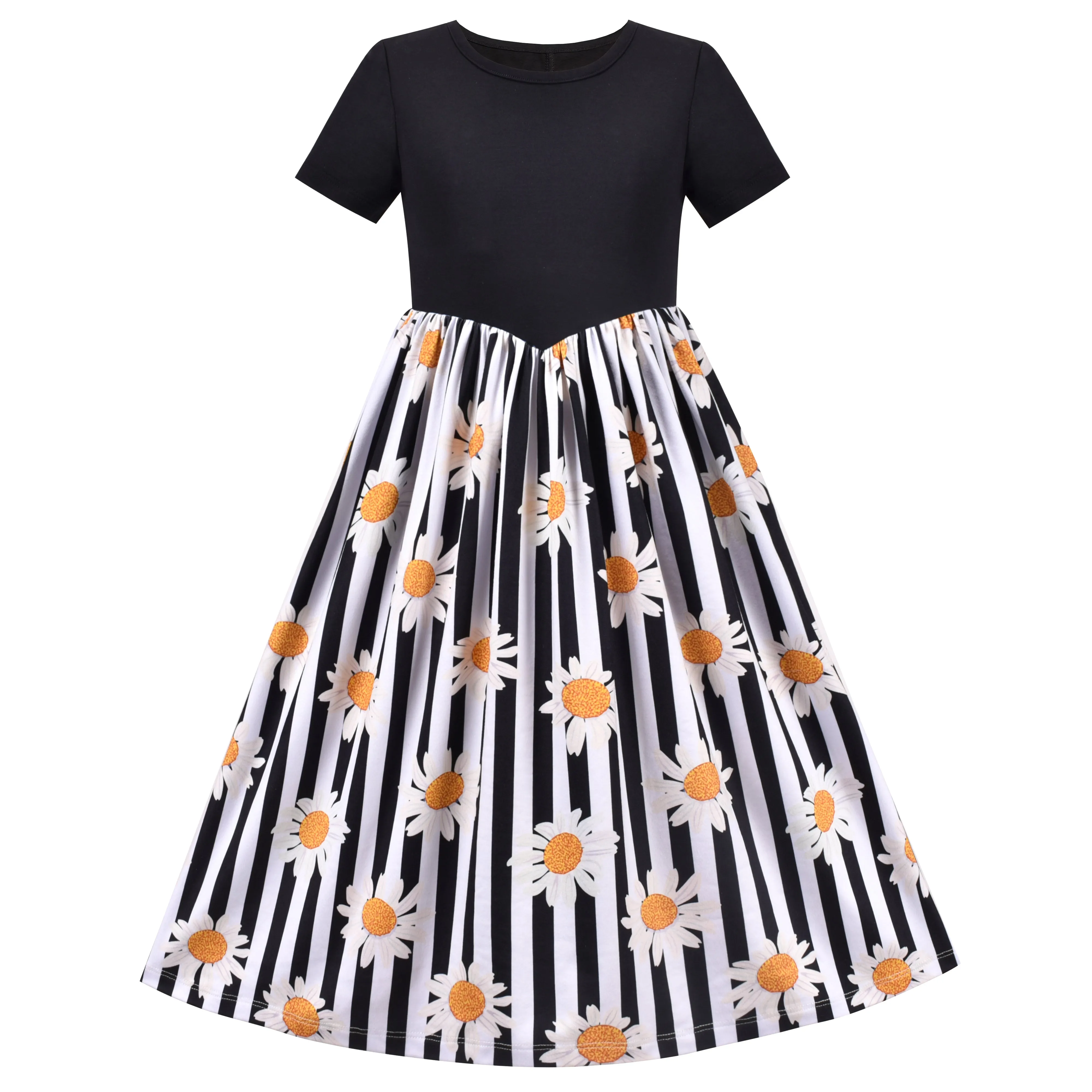 Girls Dress Floral Maxi Dress Open Back Bow Tie Casual Size 4-10 Years