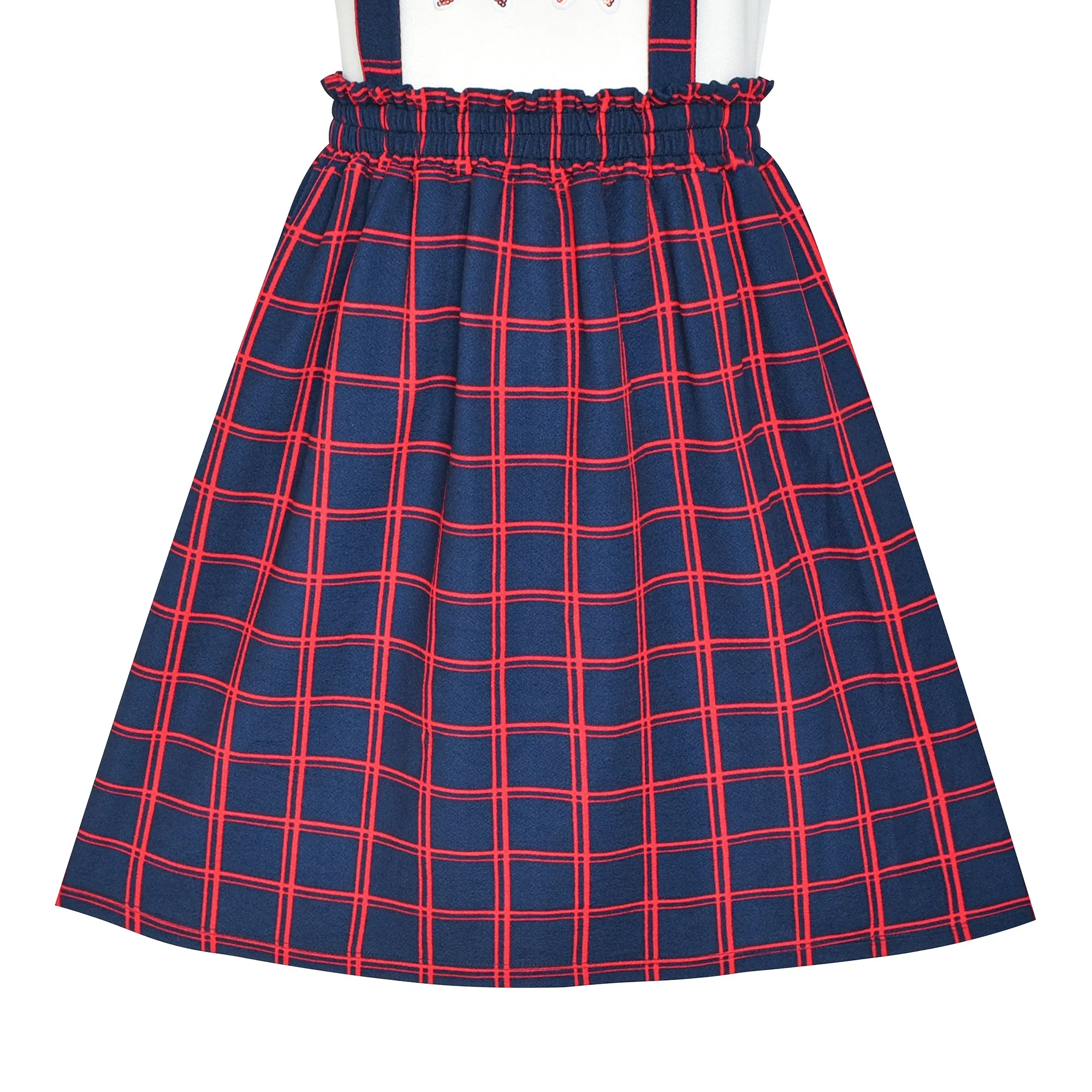 Girls Dress Suspender Pleated Mini High Waist Halloween Party Size 4-12 Years