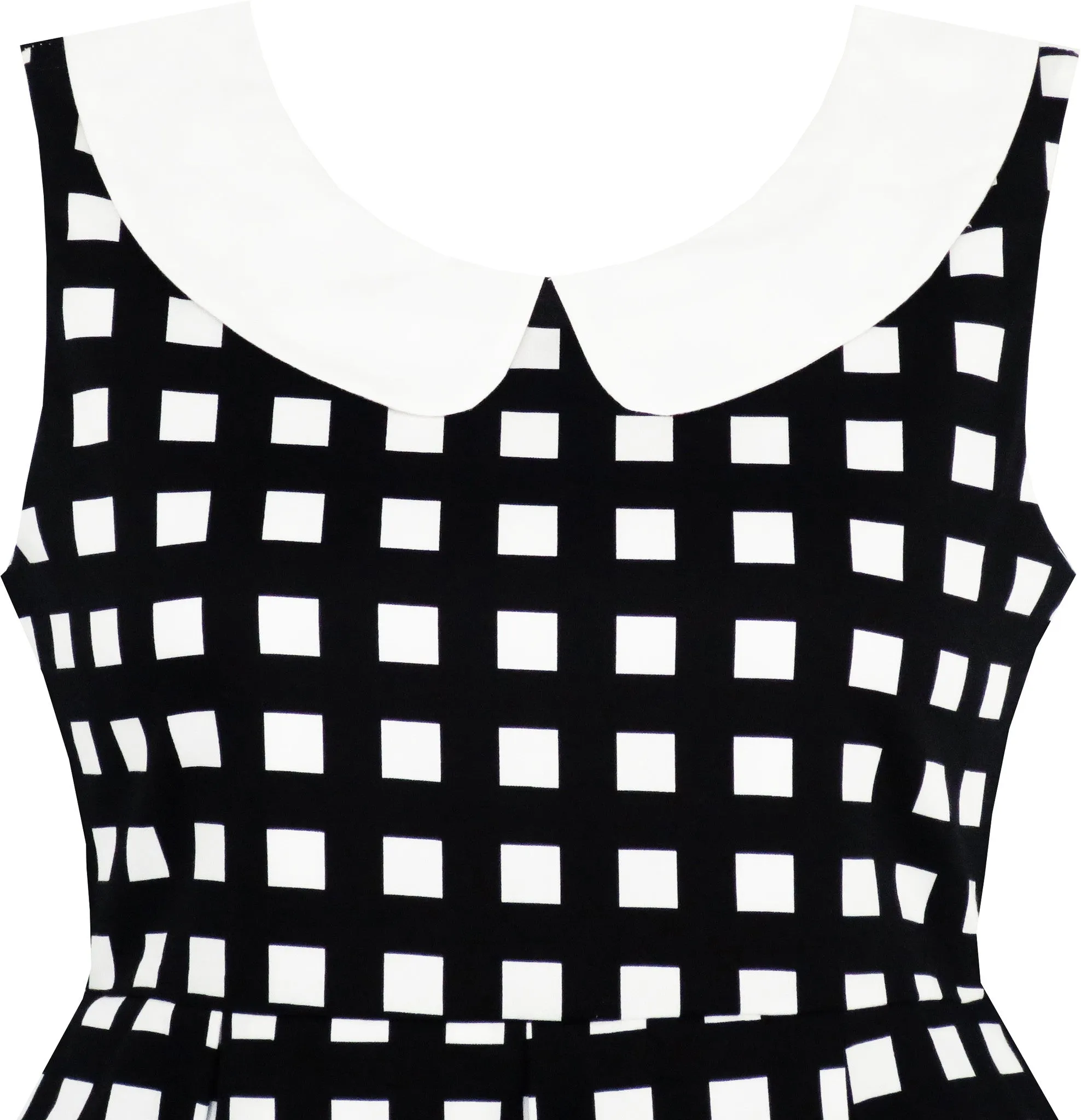 Girls Dress Turn-Down Collar Checkered Summer School Size 5-14 Years