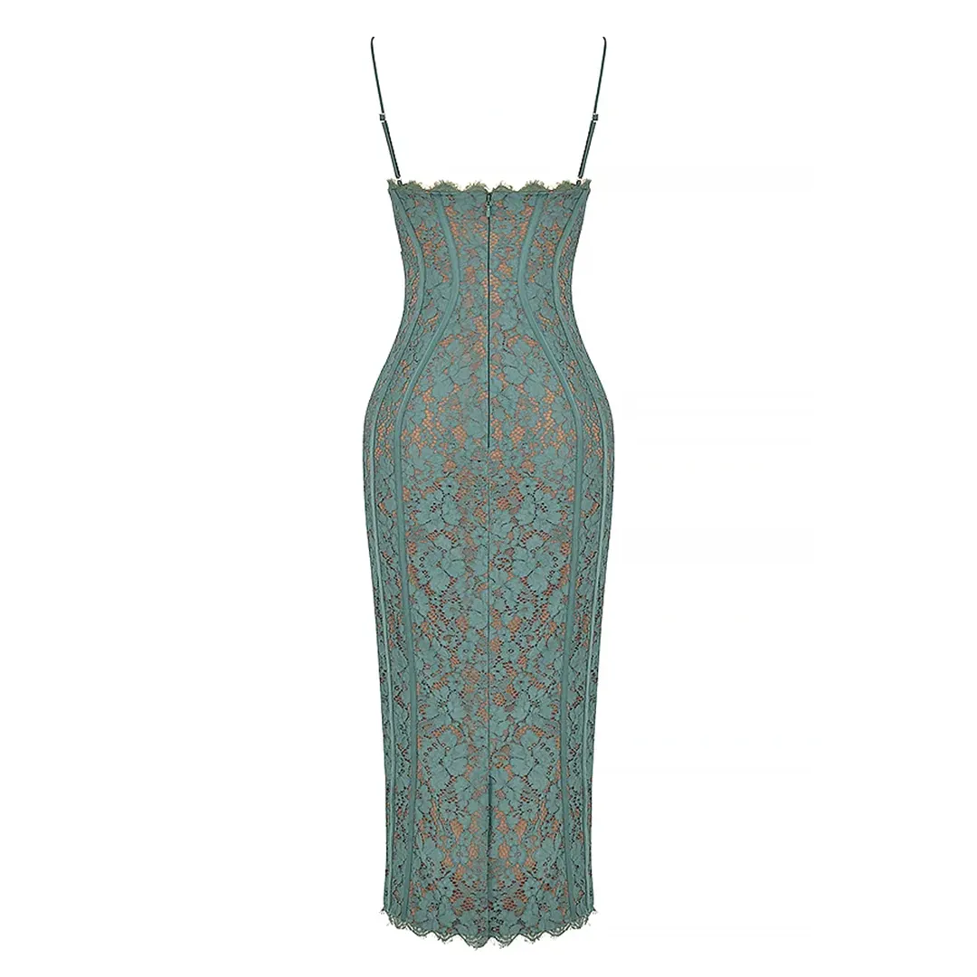 Give Me Hug In Forest Lace Dress