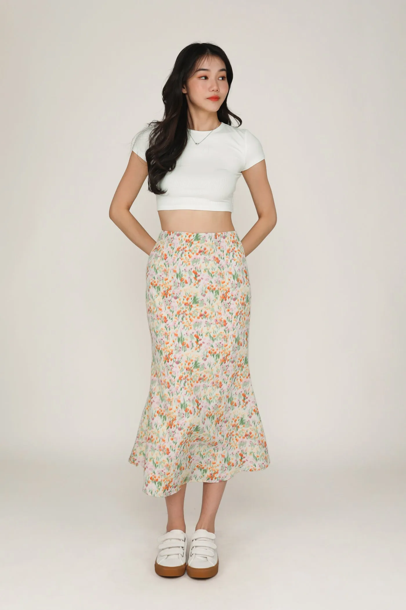 Gloria Fishtail Midi Skirt